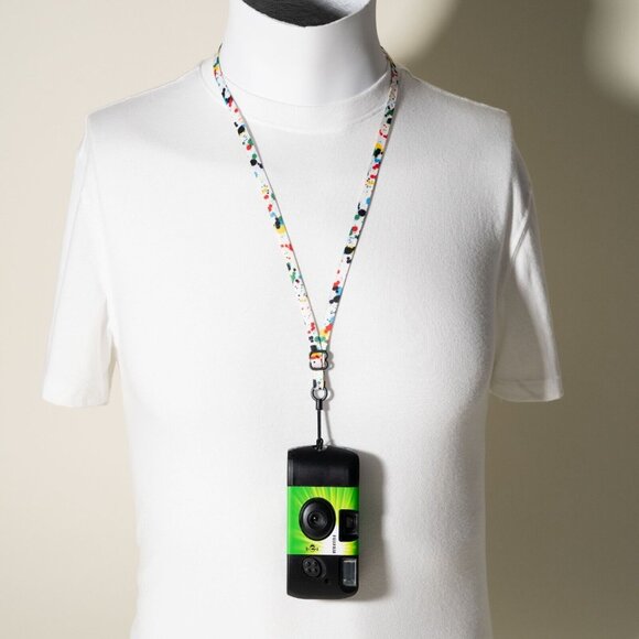 Slim 32" Paint Splash Pattern Camera Neck Strap for Fujifilm Disposable Camera - Picture 2 of 8